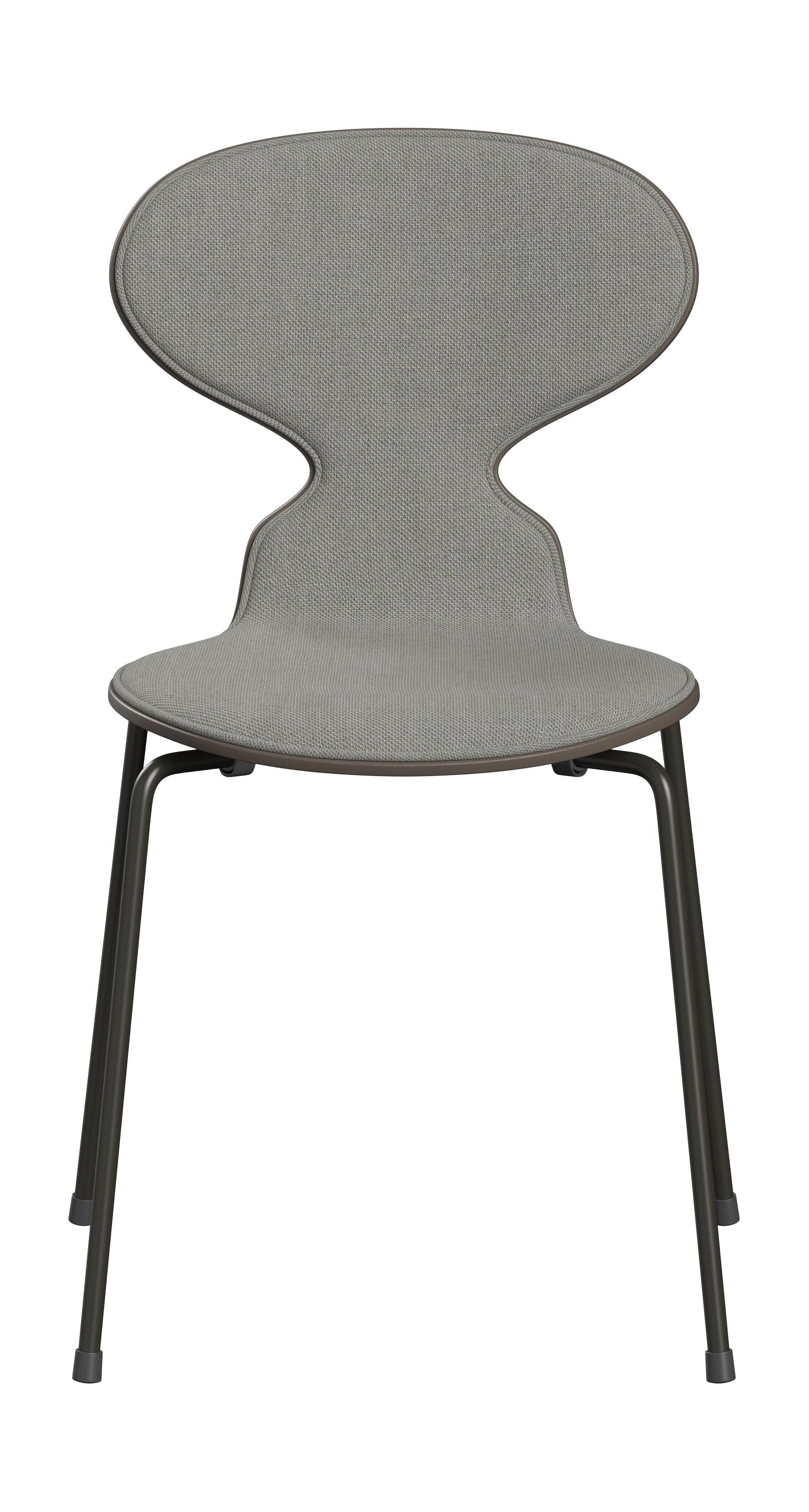 Fritz Hansen 3101 Ant Krzesło przednie tapicerowane, skorupa: kolorowa glina głęboka, tapicerka: Sunniva tekstylny piasek/jasnoszary, podstawa: stal/chrom