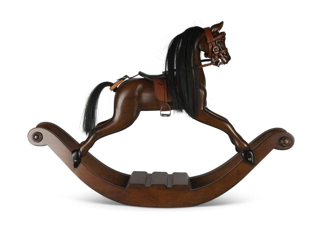 Autentyczne modele wiktoriańskie repliki koni na bujanie, ciemnobrązowy