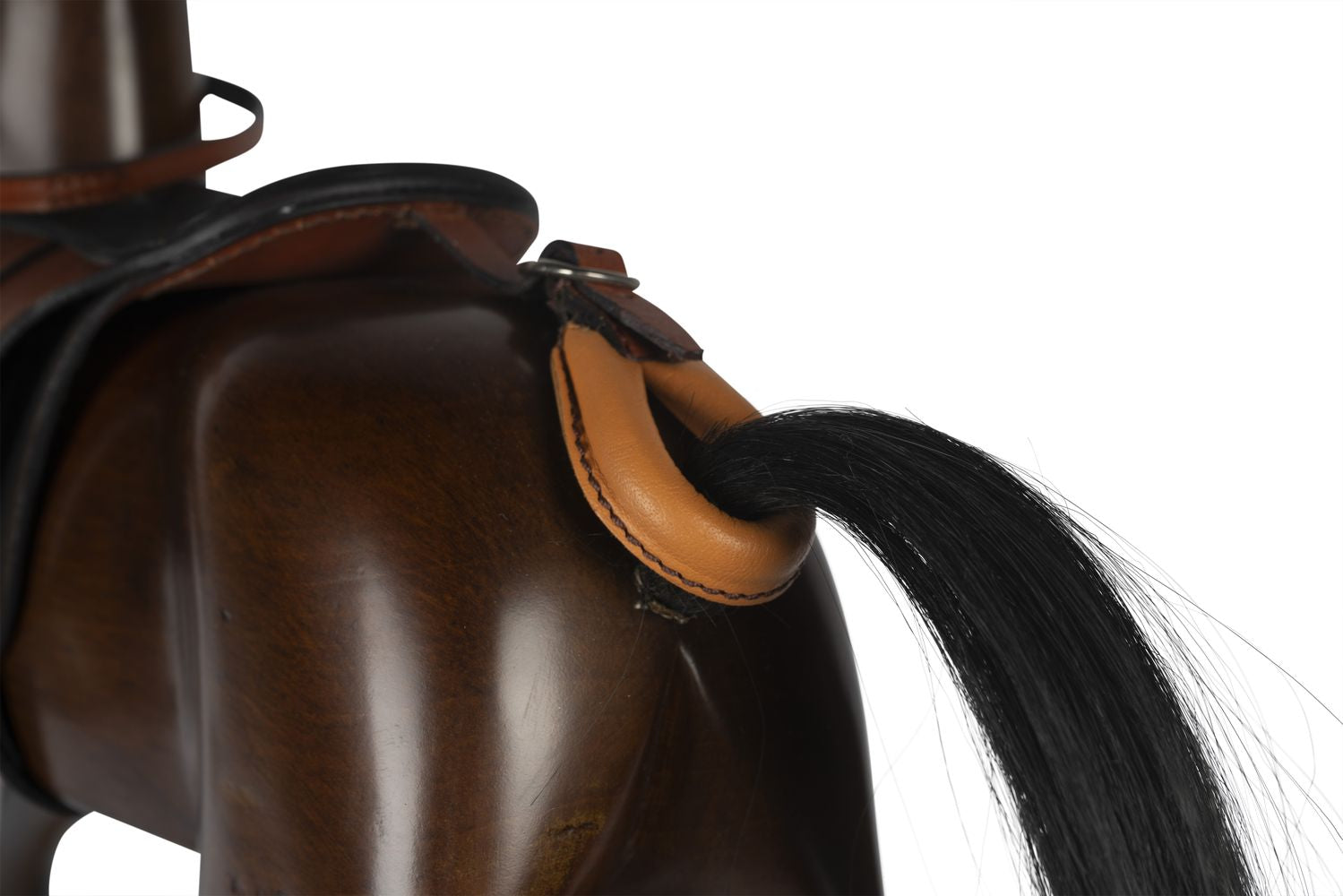 Autentyczne modele wiktoriańskie repliki koni na bujanie, ciemnobrązowy