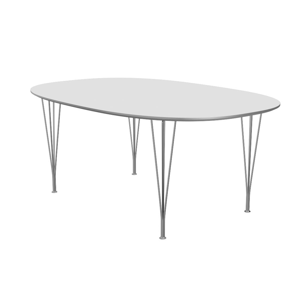 FRITZ HANSEN SUPERILIPSE TABLE Chrome/Biała fornir, 120 x180 cm