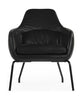 Bent Hansen Asento Lounge krzesło, czarna stal/czarna skórzana rama Adrian