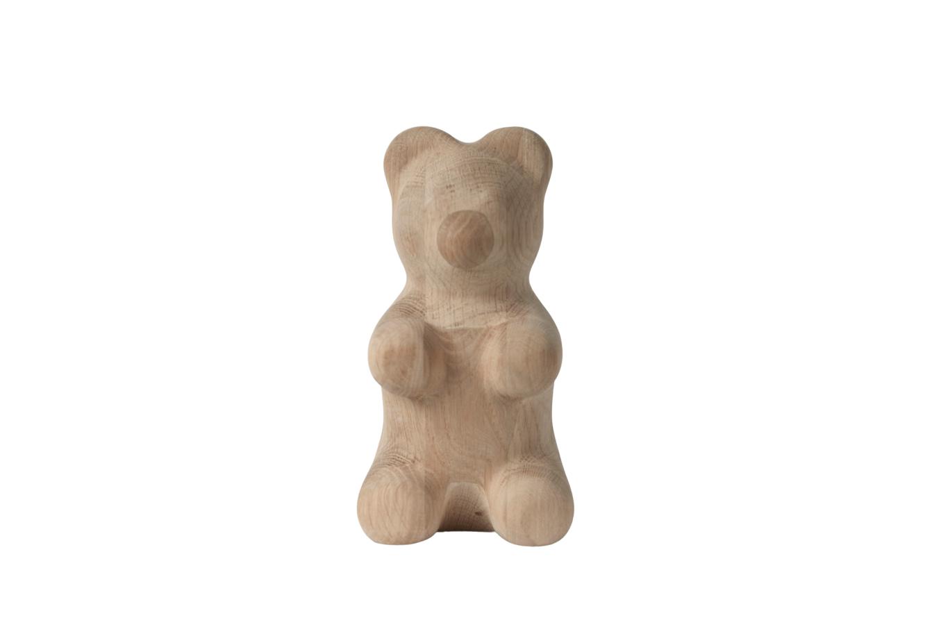 Dębowa figura z gumowatego niedźwiedzia chłopięcego, duża