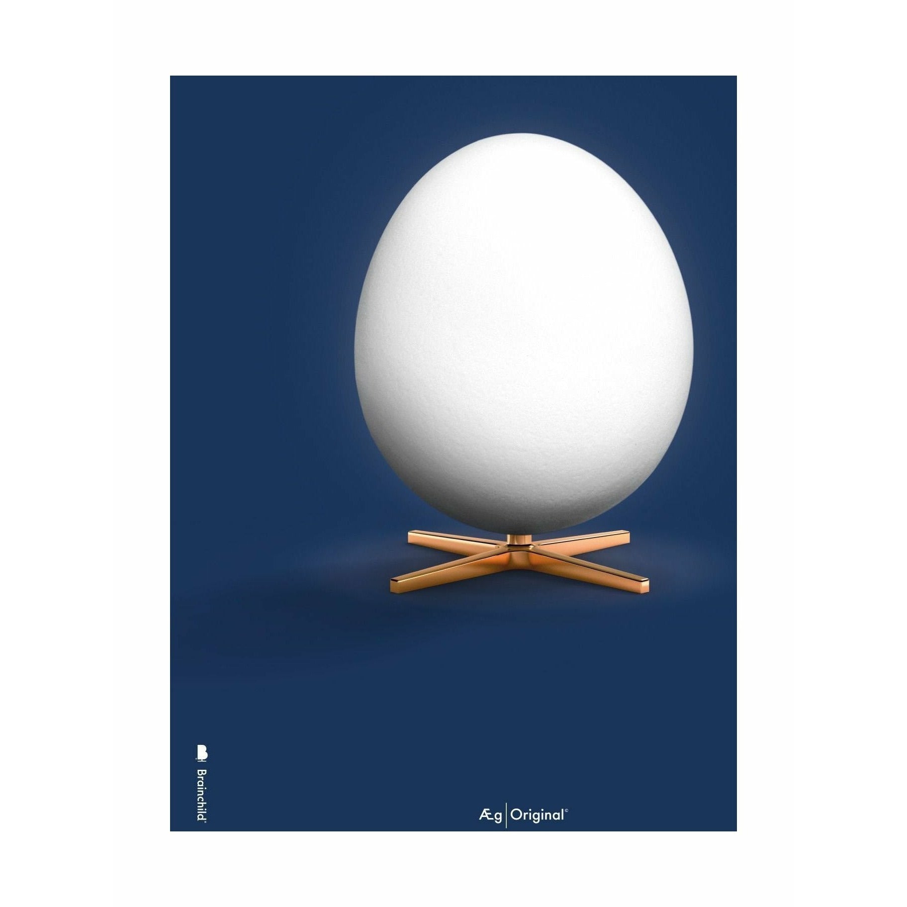 Brainchild Egg Classic Poster Without Frame 50 X70 Cm, Dark Blue Background