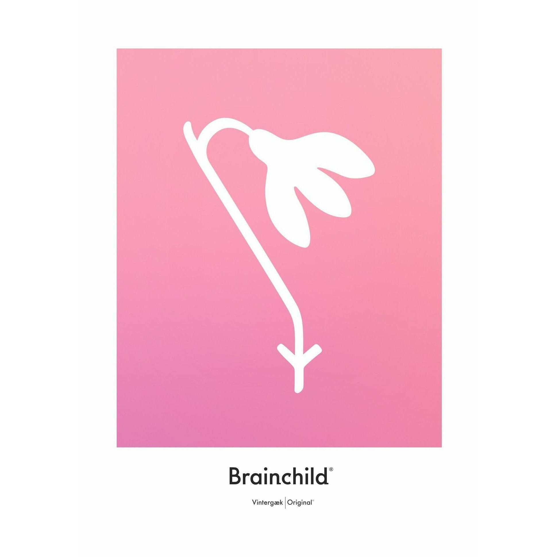 Brainchild Snowdrop Design Icon Poster Without Frame A5, Pink