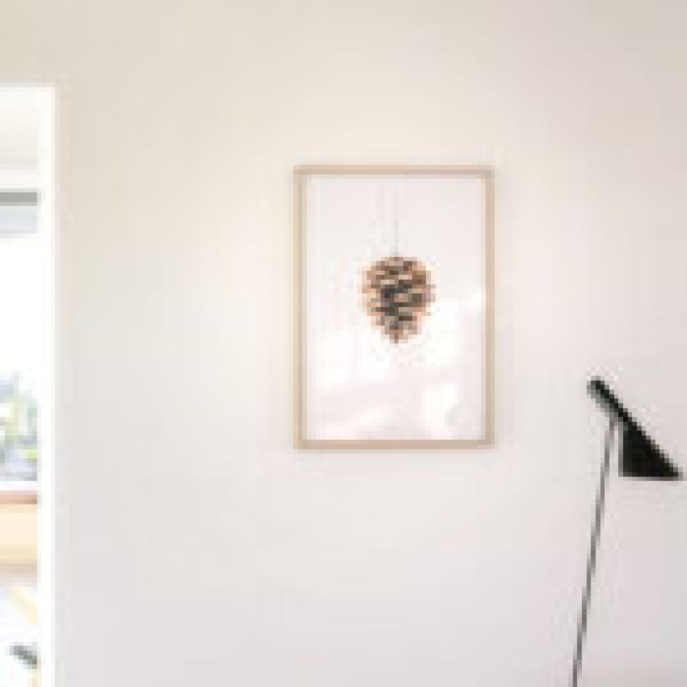 Pomysły Pine Classic Plakat, rama wykonana z jasnego drewna 30x40 cm, białe tło