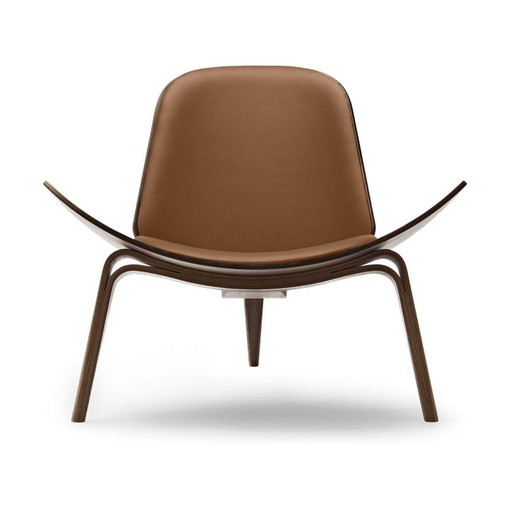 Carl Hansen CH07 krzesło, naoliwione orzechowe brązowe skóra Thor 307