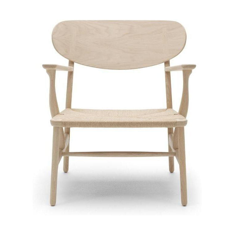 Krzesło Lounge Carl Hansen CH22, dębowe dębowe/naturalne
