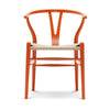 Carl Hansen CH24 Y Krzesek krzesło Naturalne papierowe sznur, buk/pomarańczowy czerwony