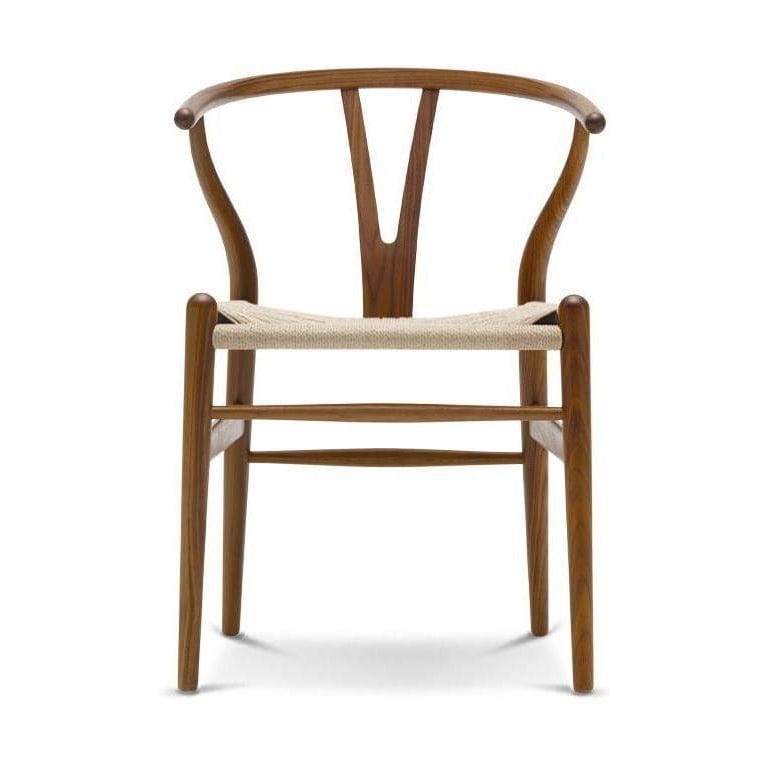 Carl Hansen CH24 Wishbone krzesło Naturalny sznur lakierowany orzech
