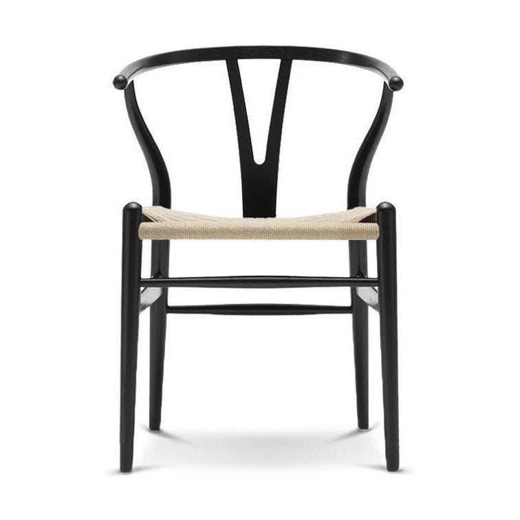 Carl Hansen CH24 Wishbone krzesło Naturalny sznur czarny popiół
