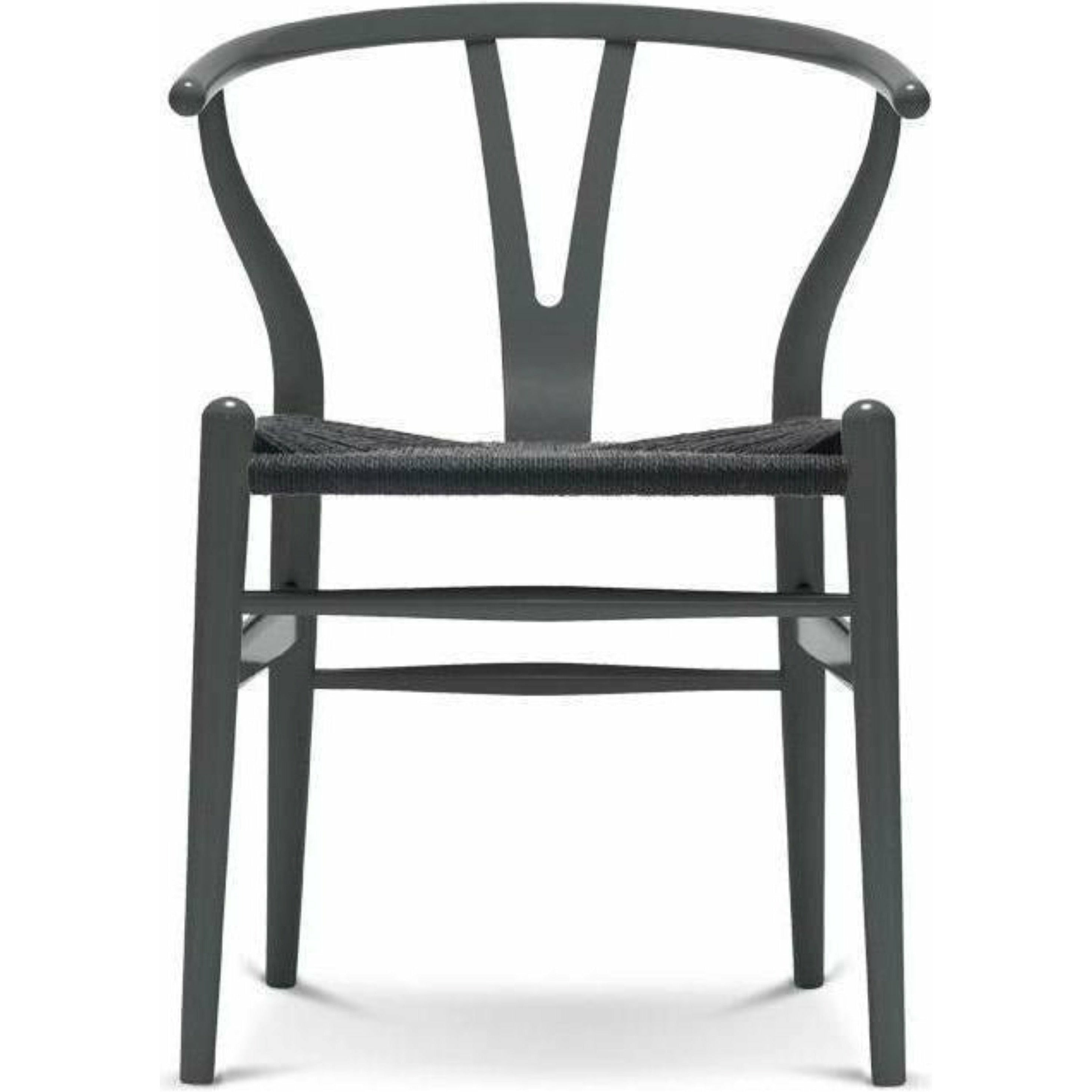 Carl Hansen CH24 Y Krzesek krzesło czarny papier, budy/antracyt szary