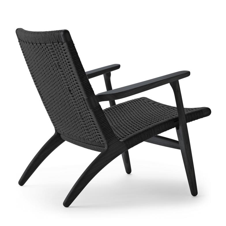 Krzesło Lounge Carl Hansen CH25, kolorowy dąb/czarny papier