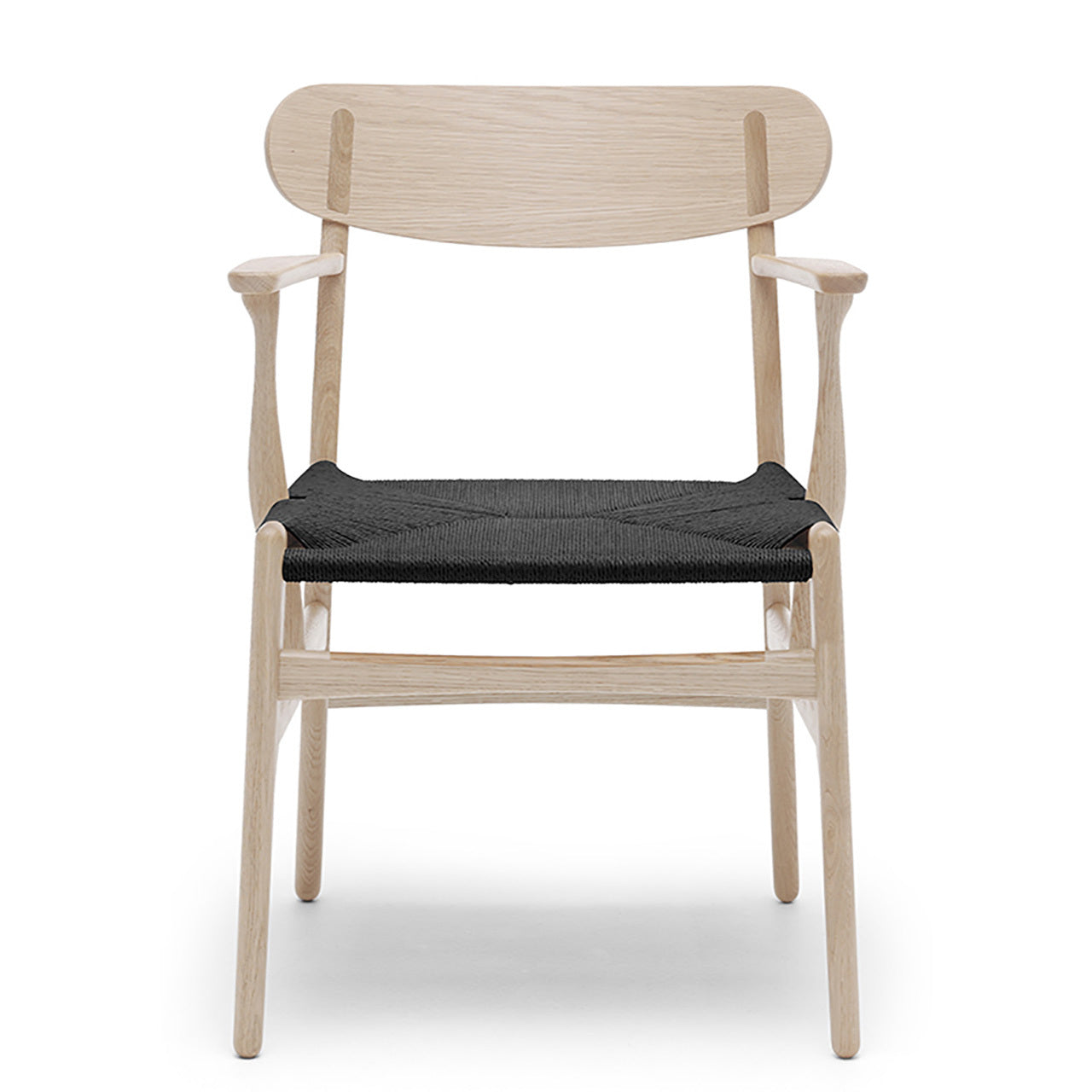 Krzesło Carl Hansen CH26, naoliwiony/czarny papierowy dąb