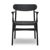 Krzesło Carl Hansen CH26, kolorowy dąb/czarny papier papierowy