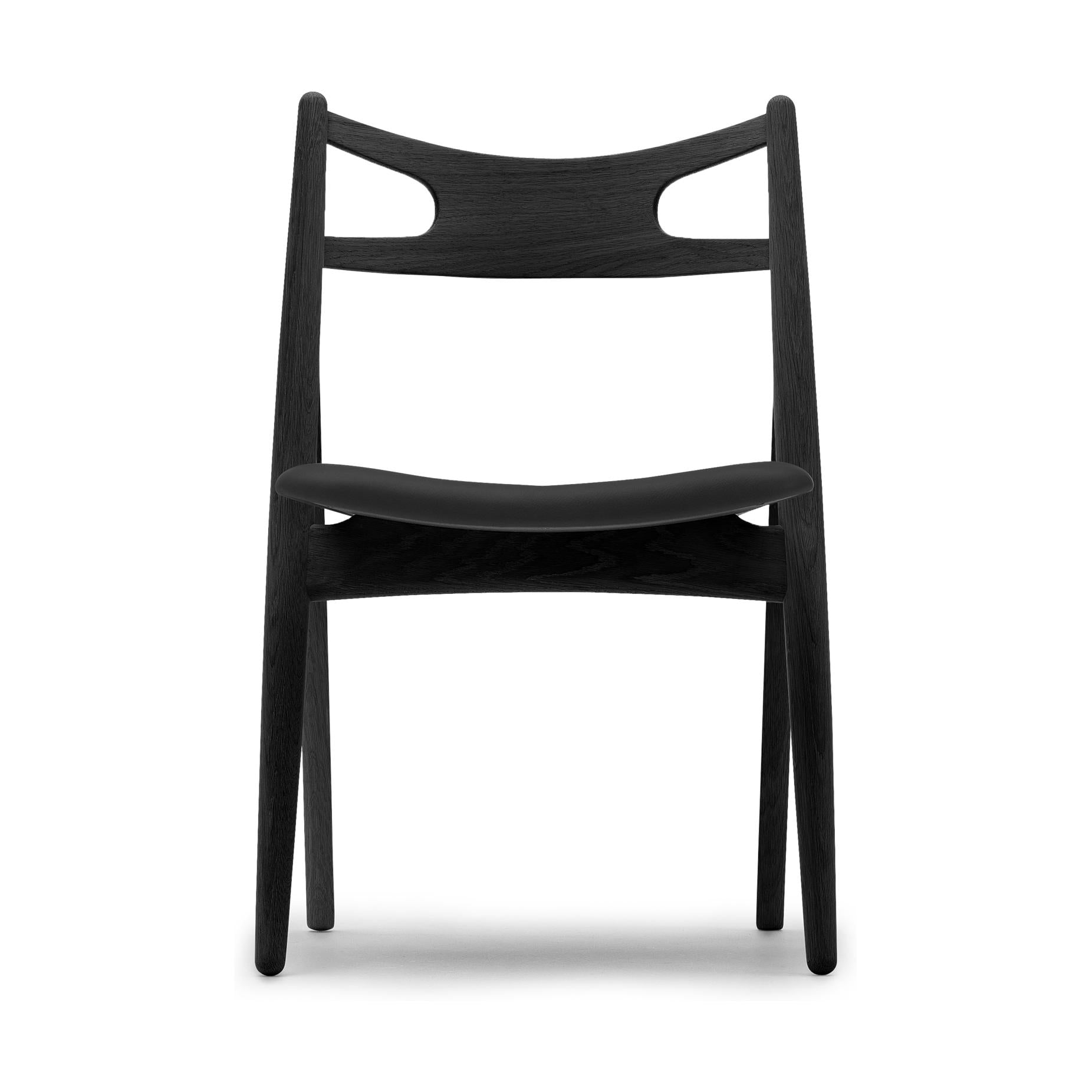 Carl Hansen CH29 P Krzesło Parbuck, czarny dąb/czarna skóra