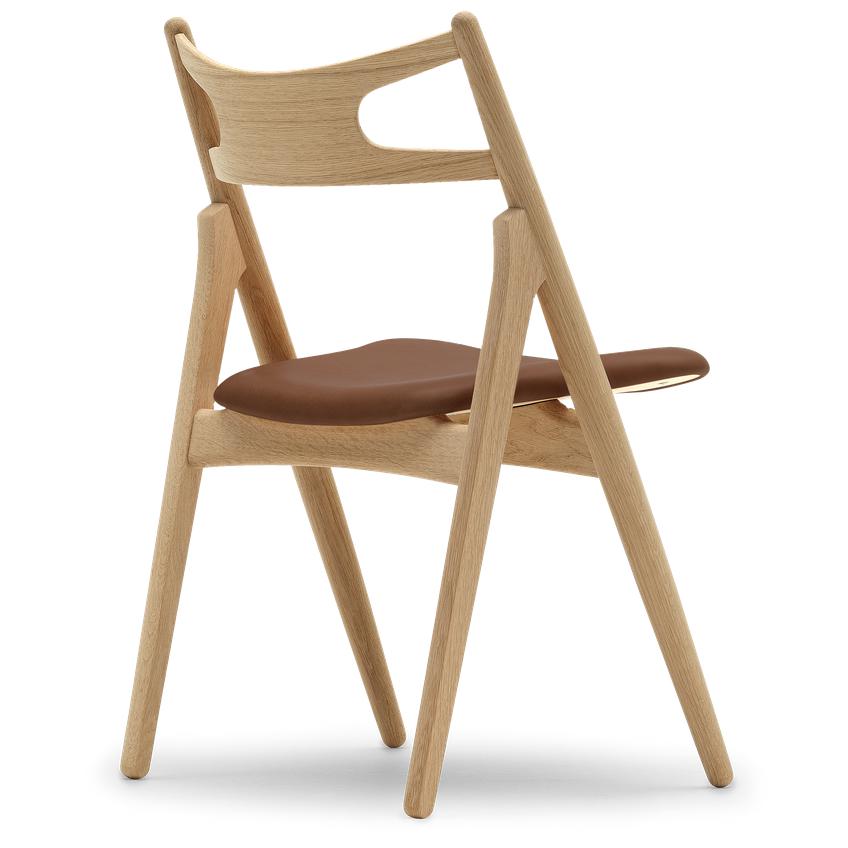 Carl Hansen CH29 P krzesło, naoliwiona dębowa/brązowa skóra