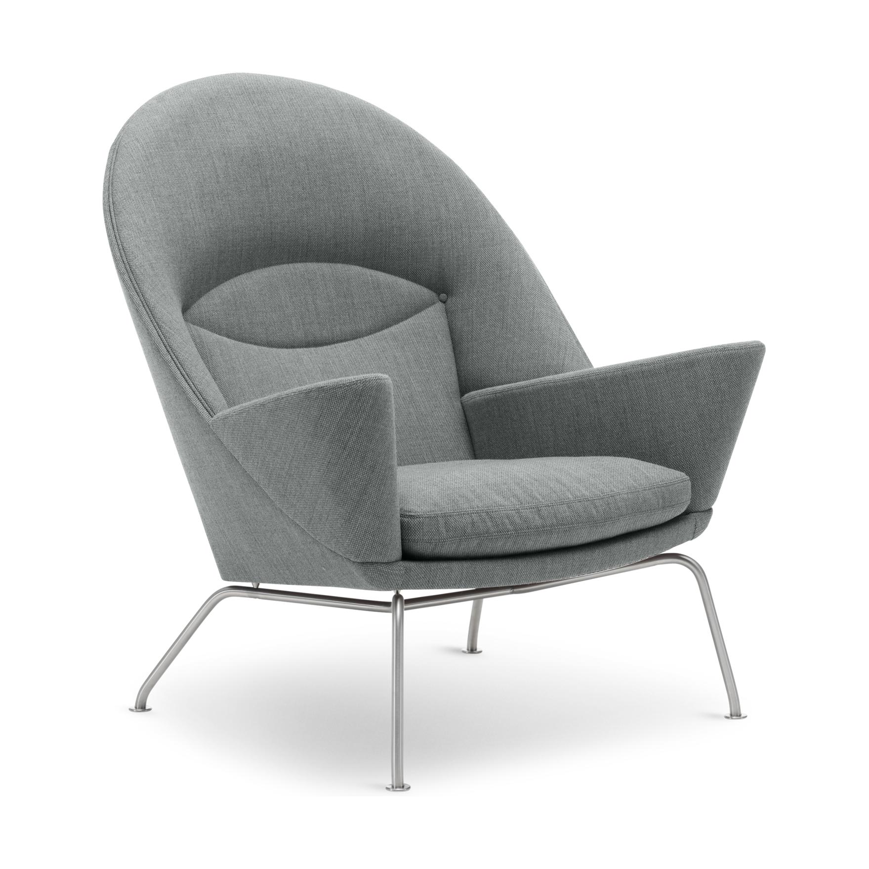 Carl Hansen CH468 Oculus krzesło, stalowa/jasnoszary tkanina
