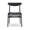 Krzesło Carl Hansen CH23, czarny dąb/czarny papier papierowy