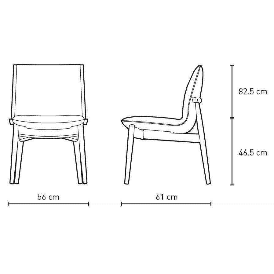 Carl Hansen E004 Embrace krzesło, biały dębowy dąb, jasnoniebieski tkanina