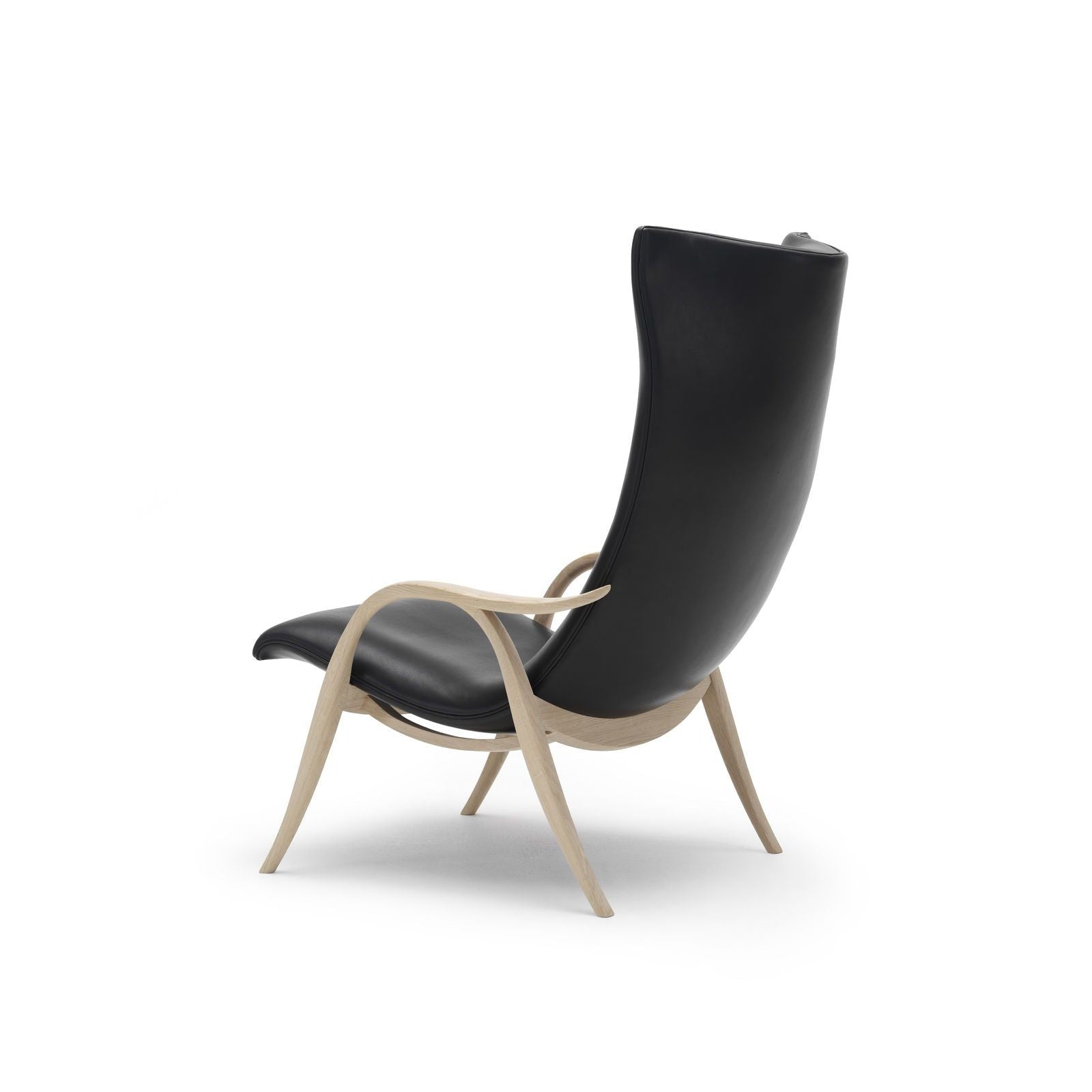 Charakterystyczne krzesło Carl Hansen FH429, naoliwiona dębowa/czarna skóra