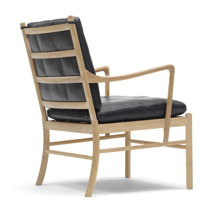 Carl Hansen OW149 Kolonialne krzesło, naoliwiona dębowa/czarna skóra