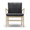 Carl Hansen OW149 Kolonialne krzesło, naoliwiona dębowa/czarna skóra