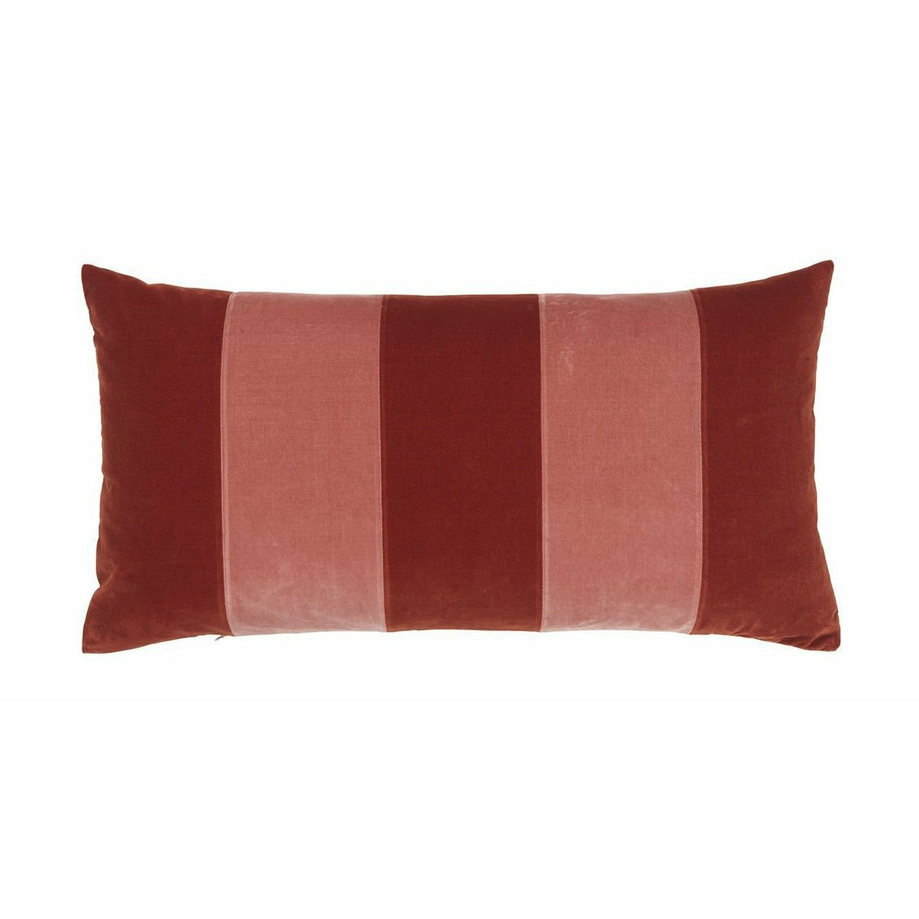Christina Lundsteen Stripe Velvet poduszka 40 x 80 cm, ciemnoczerwony/różowy