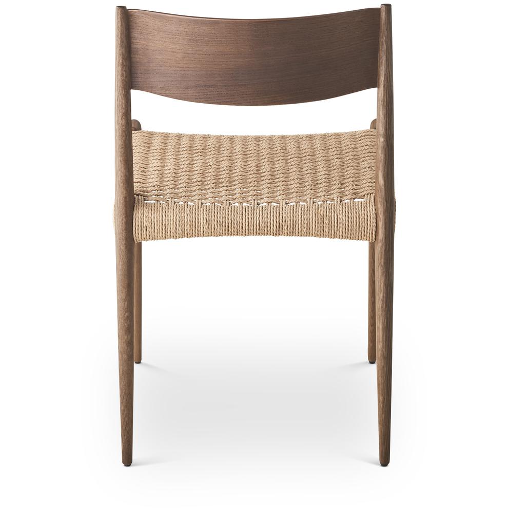 Krzesło jadalne DK3 Pia, wędzony dąb/naturalny papierowy kodel