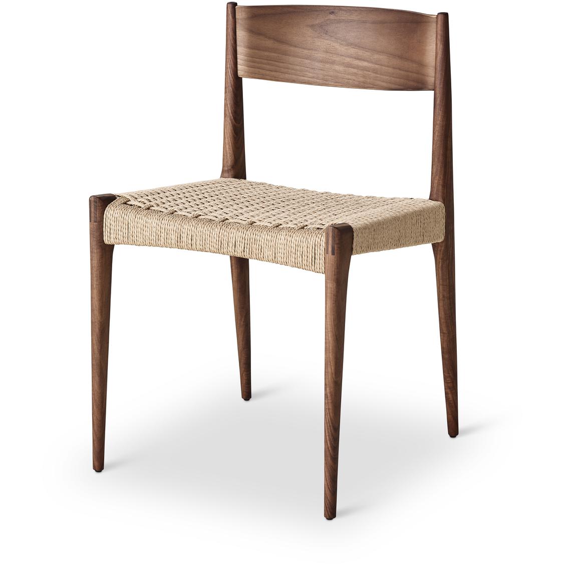 Krzesło jadalne DK3 Pia, orzech naoliwiony/naturalny papierowy kodel