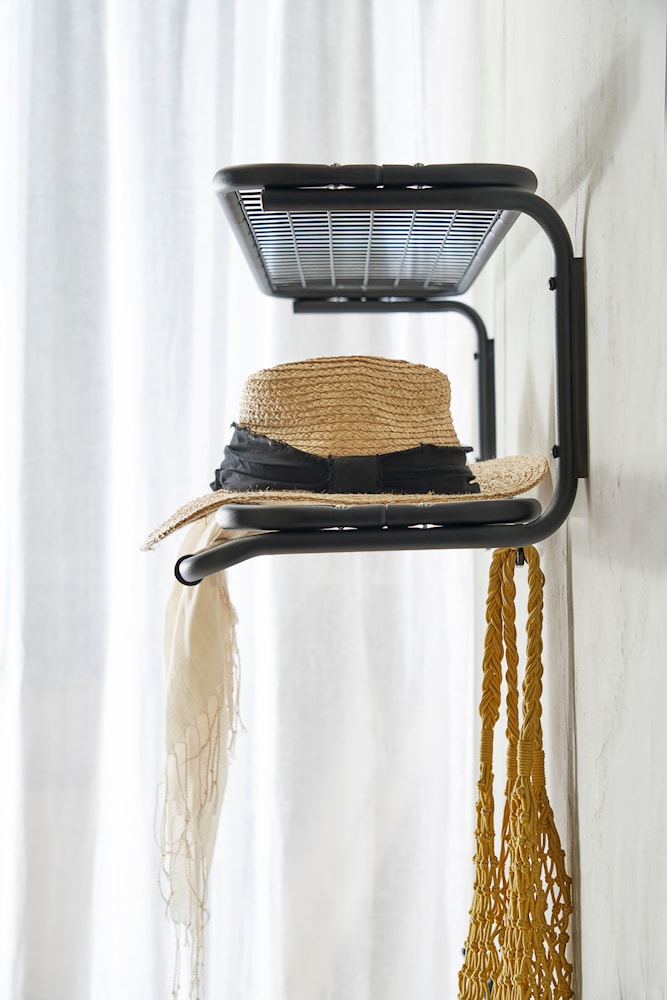 Essem Design Classic Hat Shelf 110 cm, czarny/chromowany