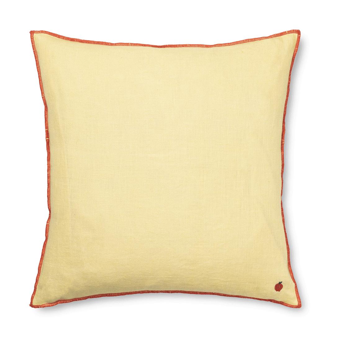 Ferm Living Contrast Line Pillow, cytryna