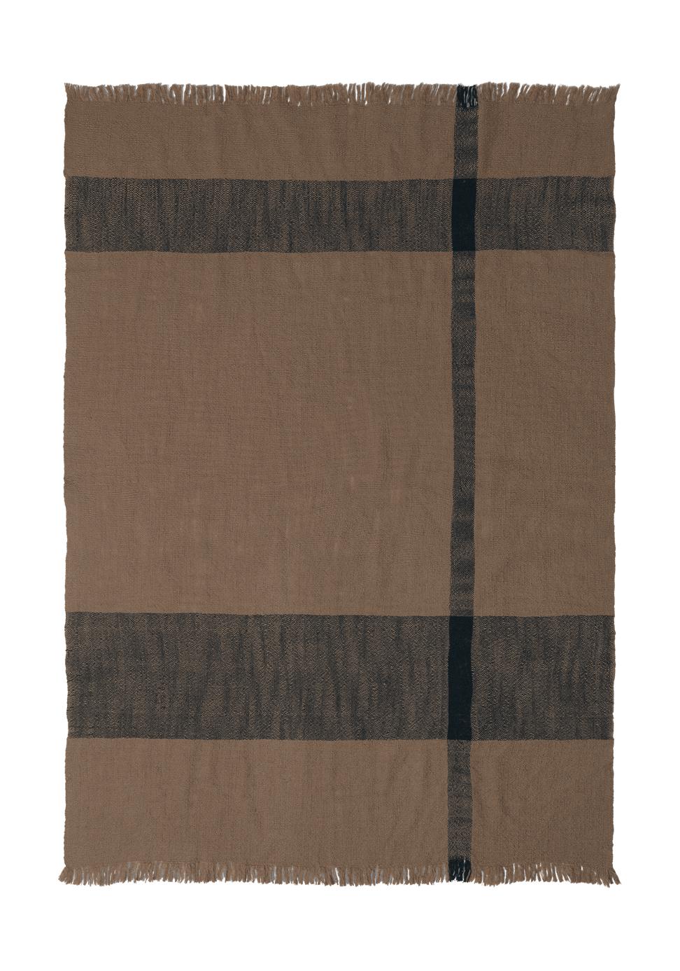 Ferm Living Dry Blanket, Sugar Kelp/Black