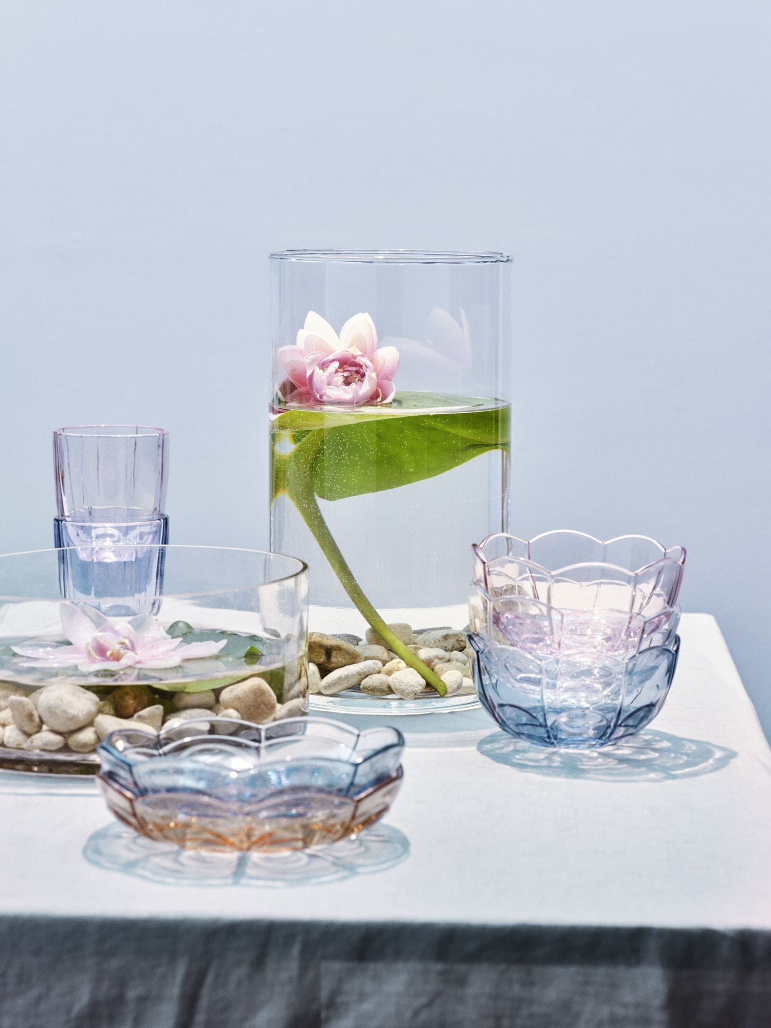 Holmegaard Lily Water Glass Zestaw 2 320 ml, różowy