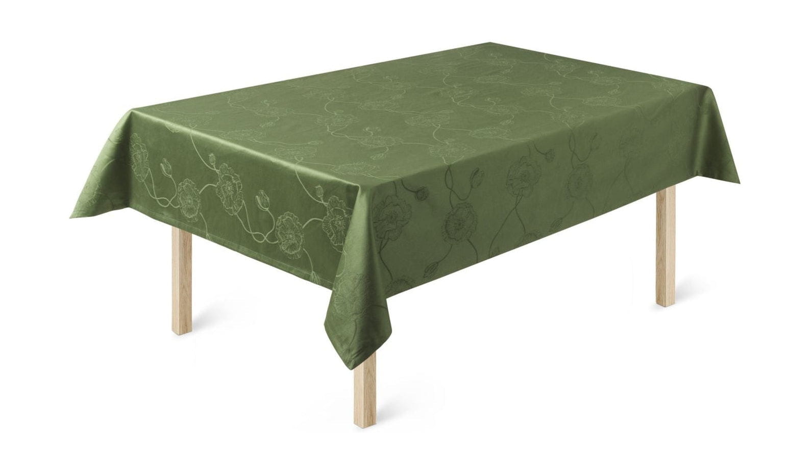 Kähler Hammershøi Poppy Damask Tablecloth 150x320 cm, zielony