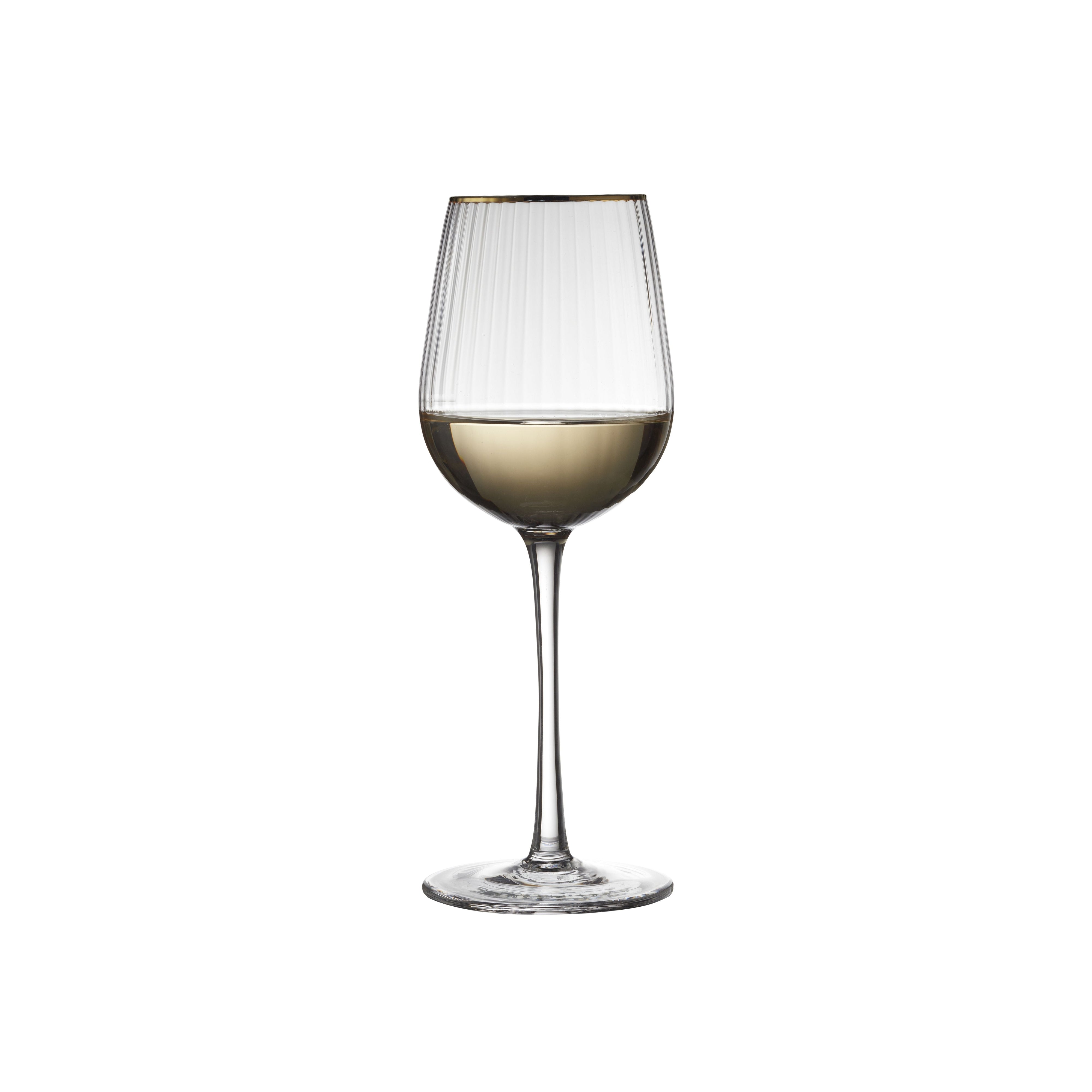 Lyngby Glas Palermo Gold White Wine Kielnictwo 30 Cl 4 szt.