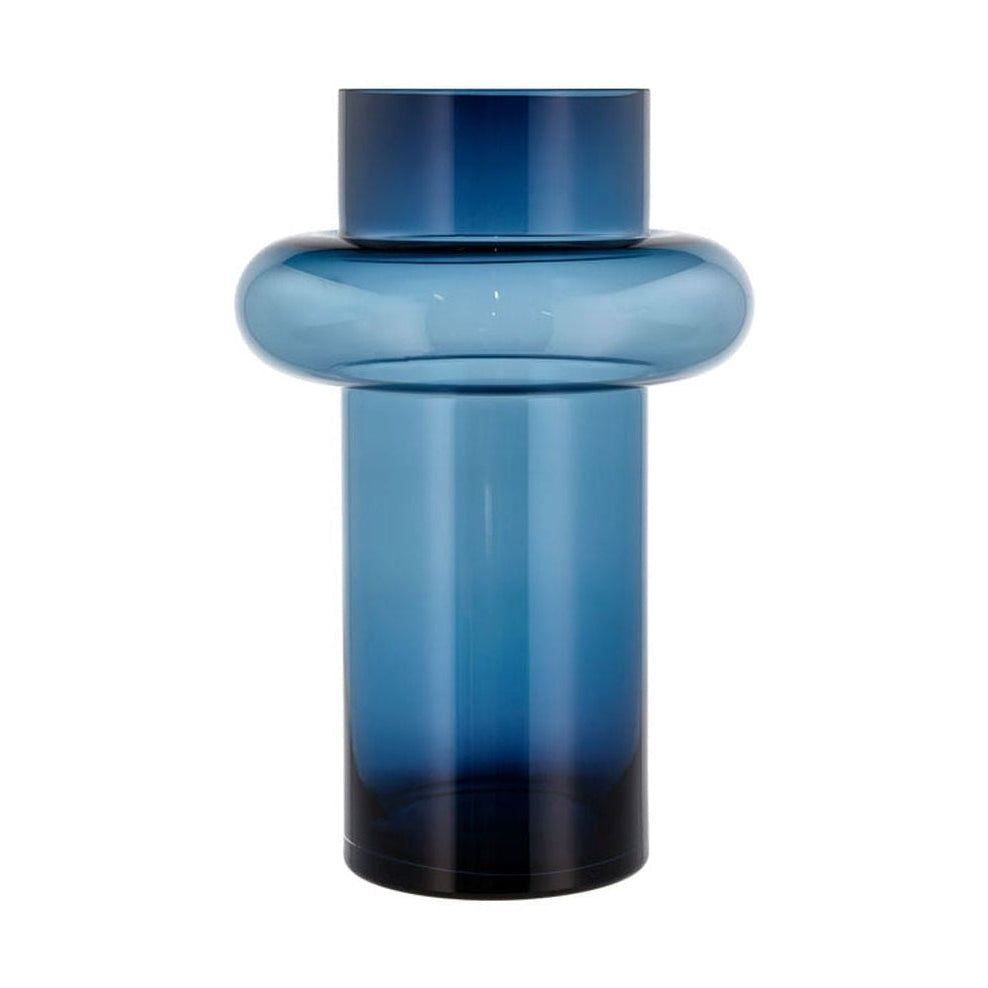 Lyngby Glas Tube Vase H: 40 Cm, Dark Blue
