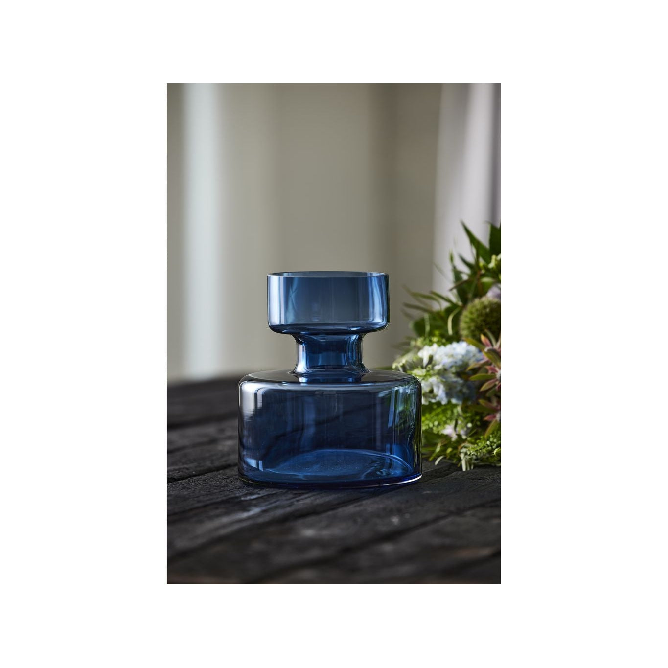 Lyngby Glas Tubular Vase H: 20 Cm, Blue