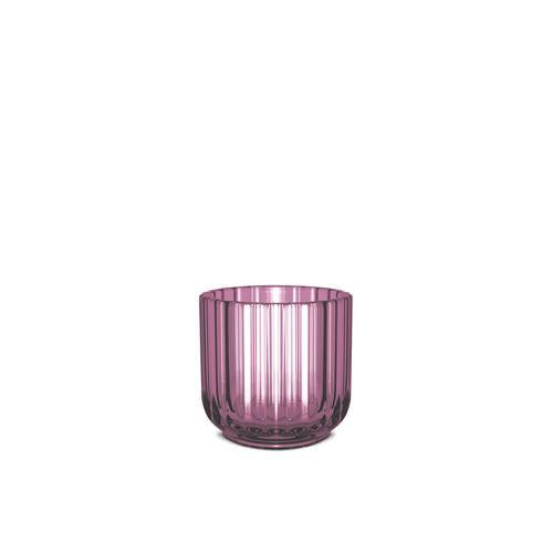 Lyngby Tealight Holder Purple Glass, 6,5 cm