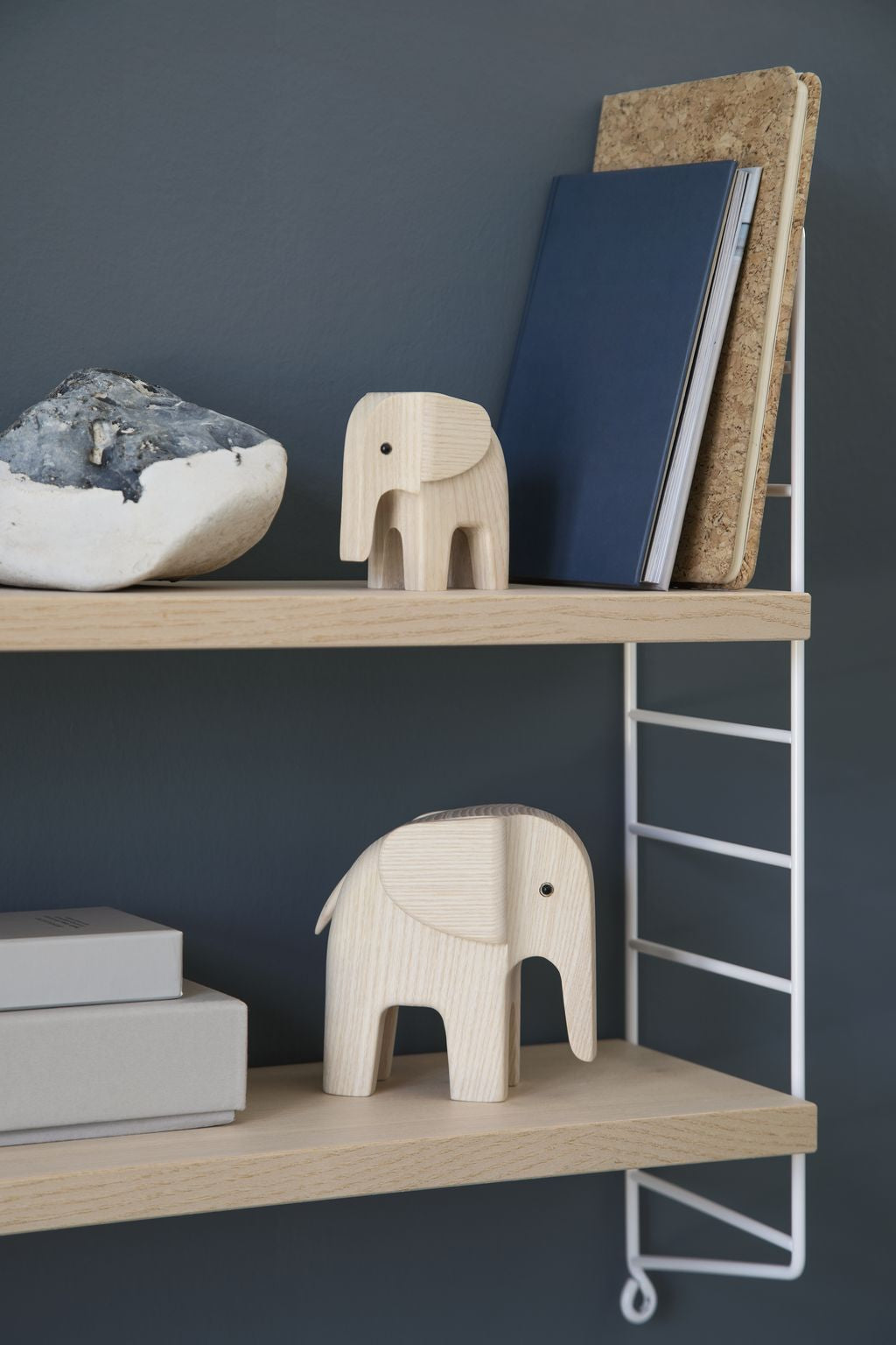 Novoform Design Baby Elephant Decorative Figure, Natural Ash