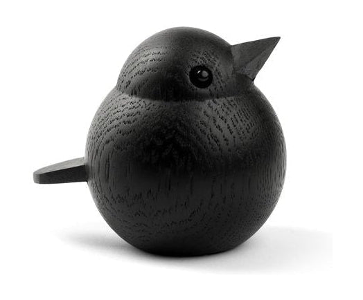 Design NovoForm Design Dekoracyjna postać wróbla, czarny dębowy dąb