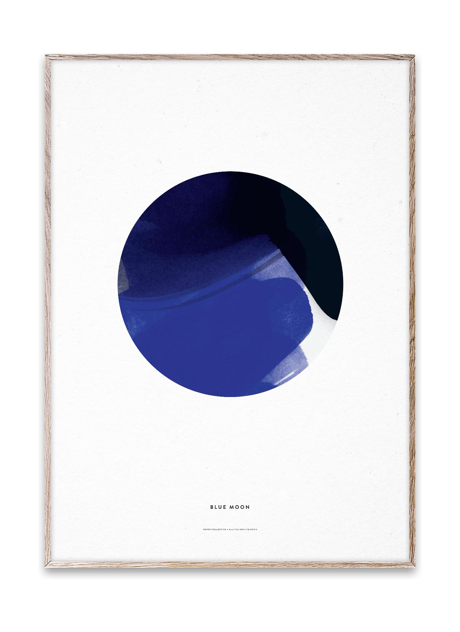 Papierowe zbiorowe plakat niebieskiego księżyca, 30x40 cm