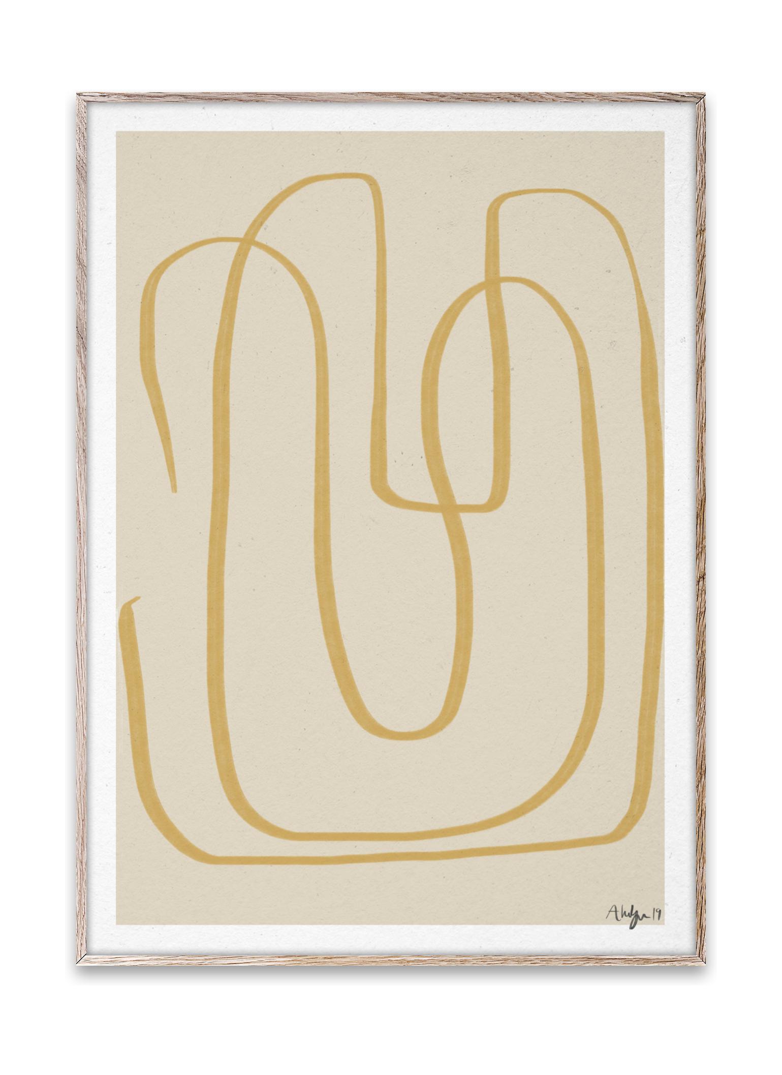 Papierowe kolektywne sposoby żółtego plakatu, 50 x 70 cm