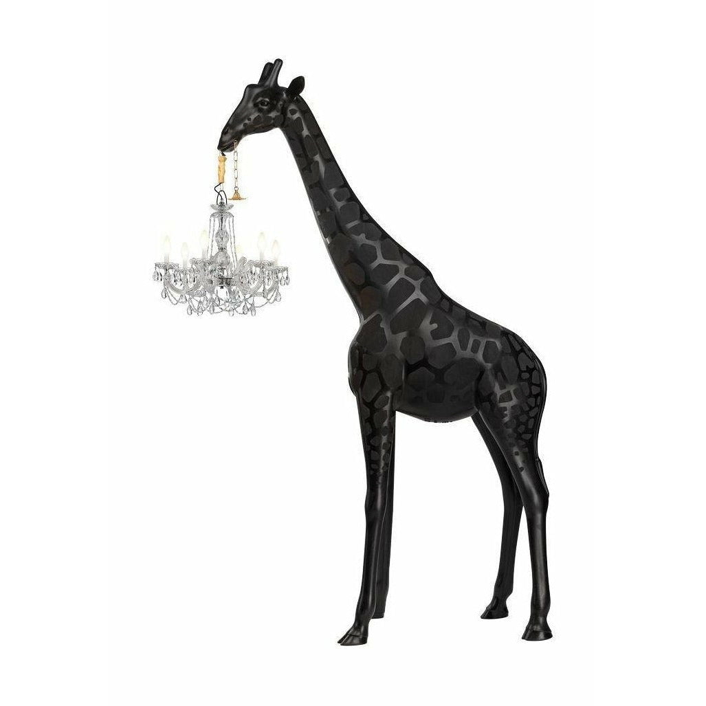 Qeeboo żyrafa zakochana lampa podłogowa na zewnątrz H 2,65 m, czarny
