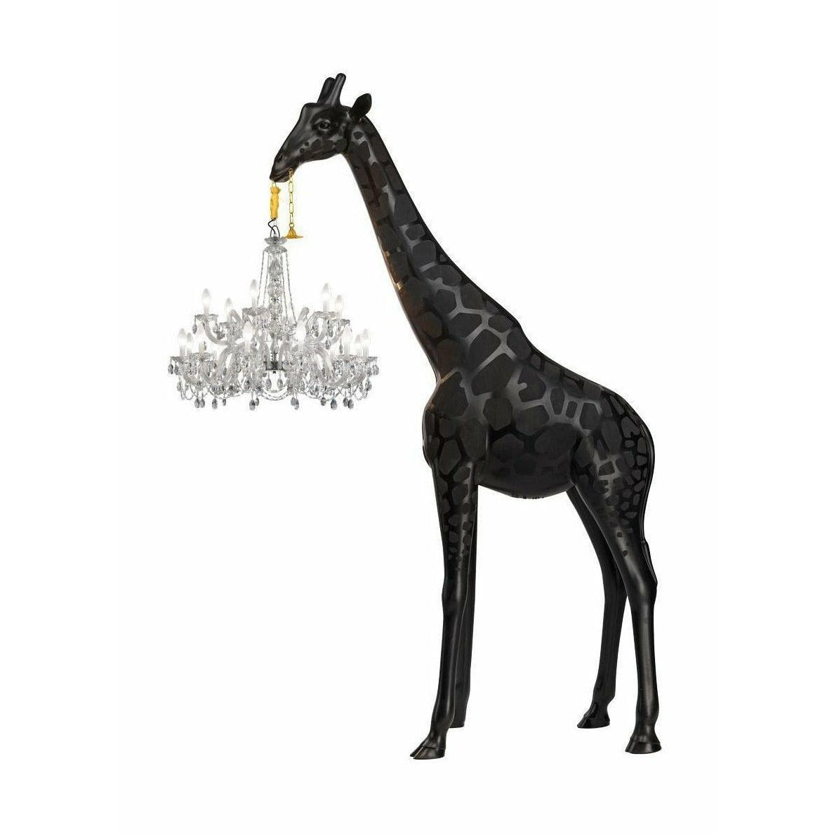 Qeeboo żyrafa zakochana lampa podłogowa na zewnątrz H 4M, czarny