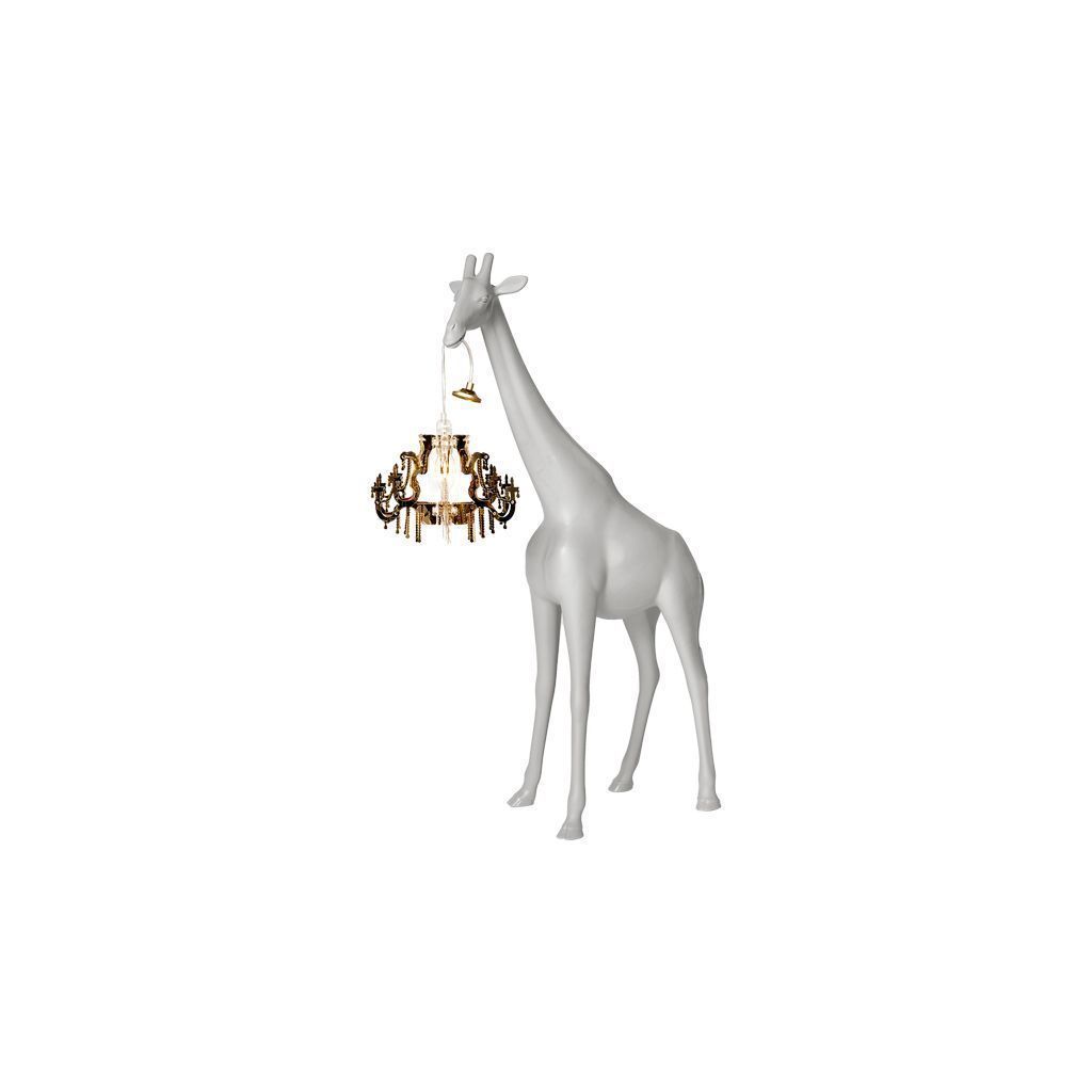 Qeeboo żyrafa w miłości lampa podłogowa xs h 1m, zimny piasek