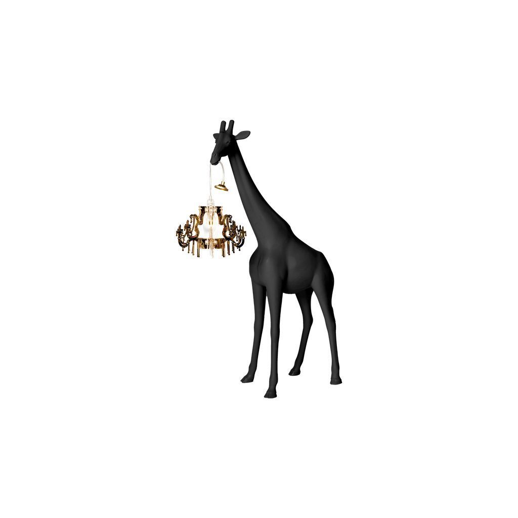 Qeeboo żyrafa w miłości lampa podłogowa xs h 1m, czarny