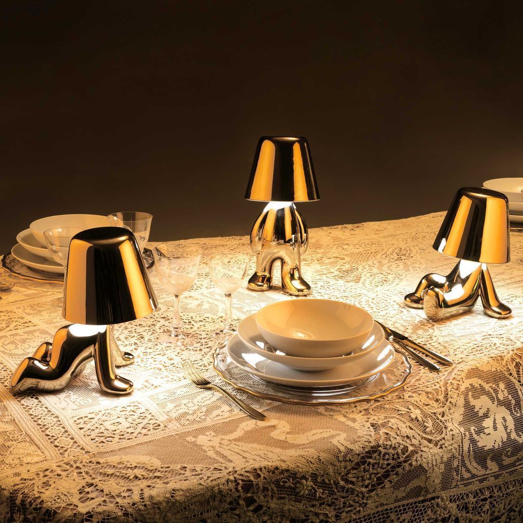 Lampa stołowa Qeeboo Golden Brothers autor: Stefano Giovannoni, Bob