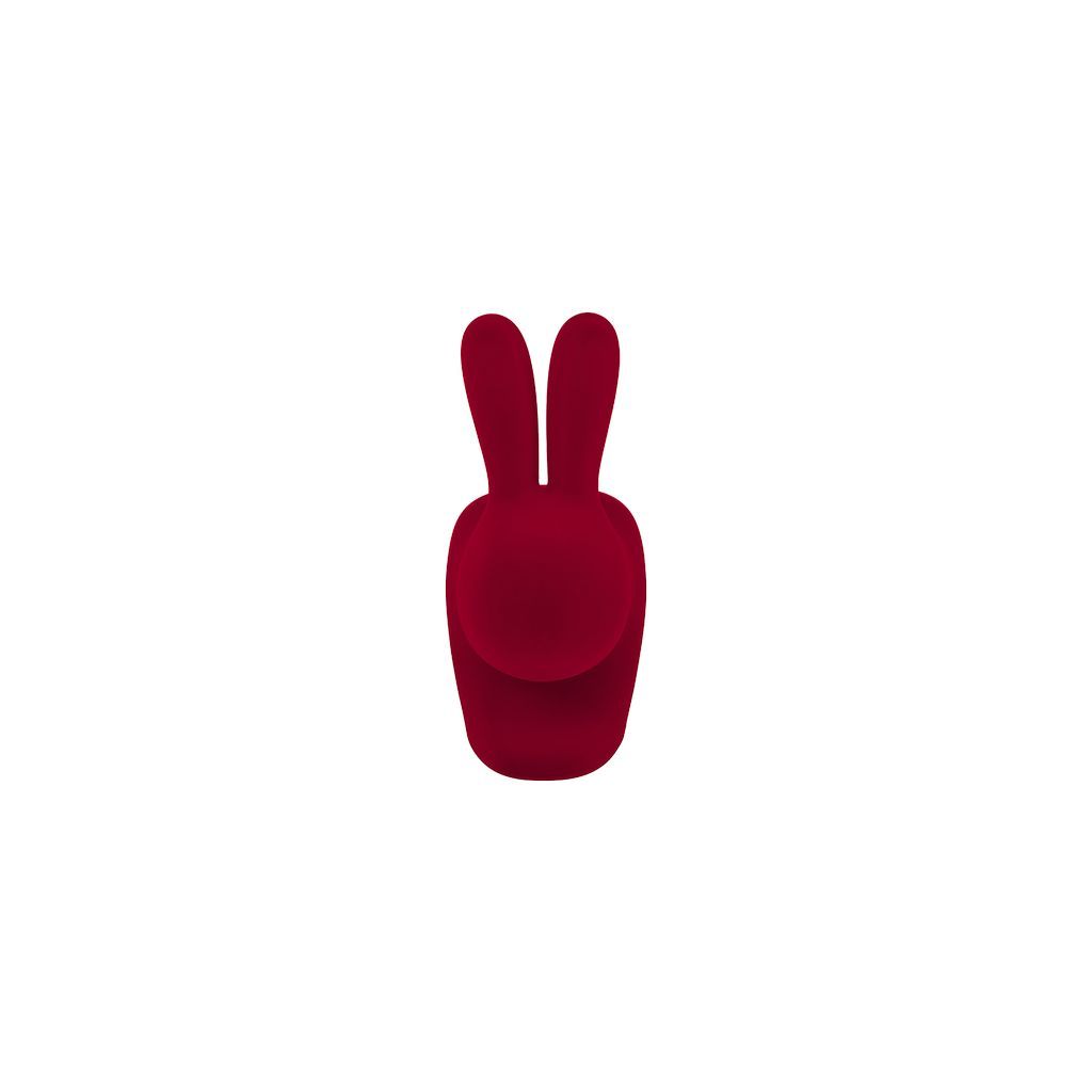 QEEBOO Rabbit Velvet Bookend XS, czerwony