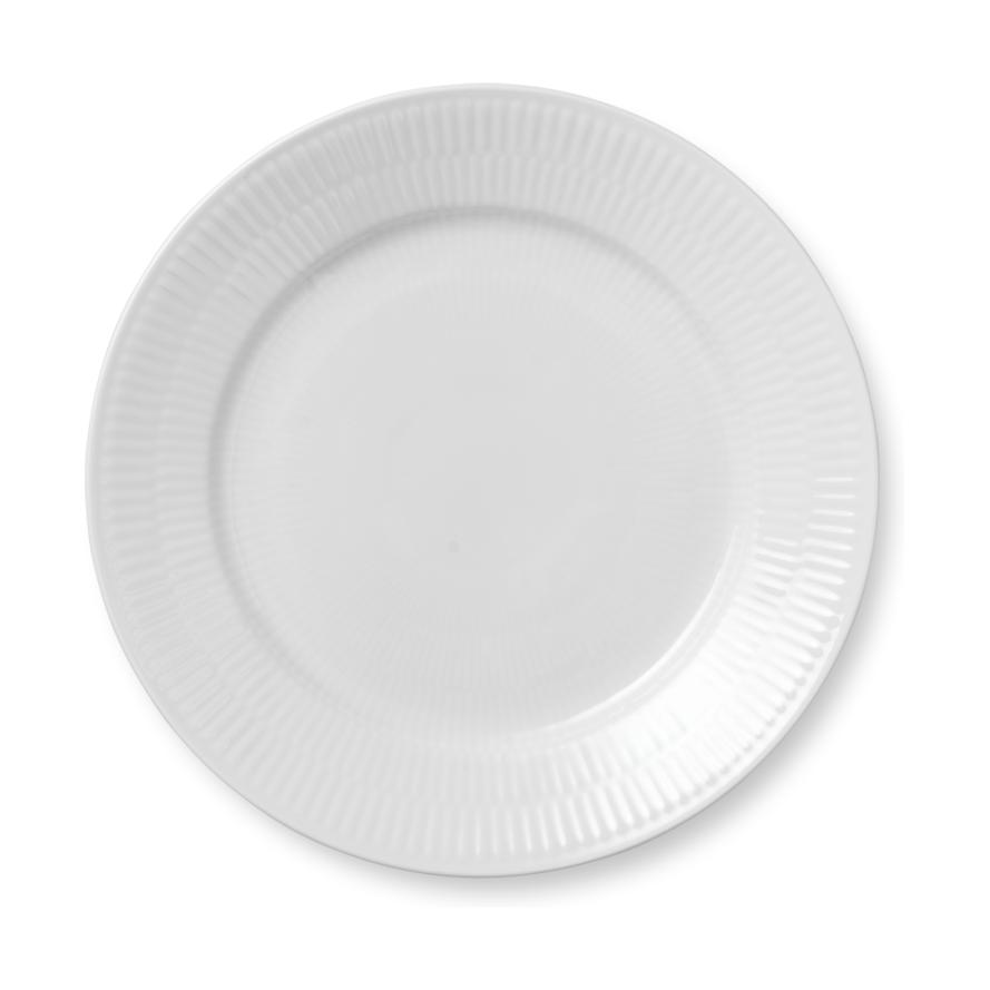 Royal Copenhagen White Fled Plate, 22 cm