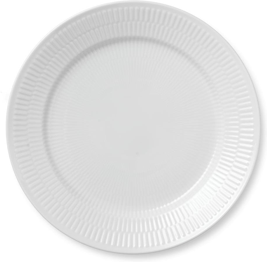Royal Copenhagen White Fled Plate, 27 cm